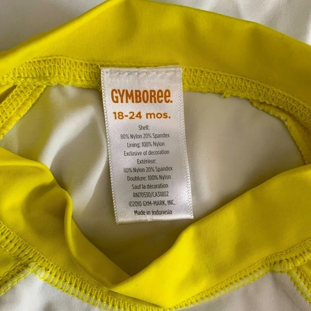 Gymboree Big Kahuna Yellow and White Swim Shirt